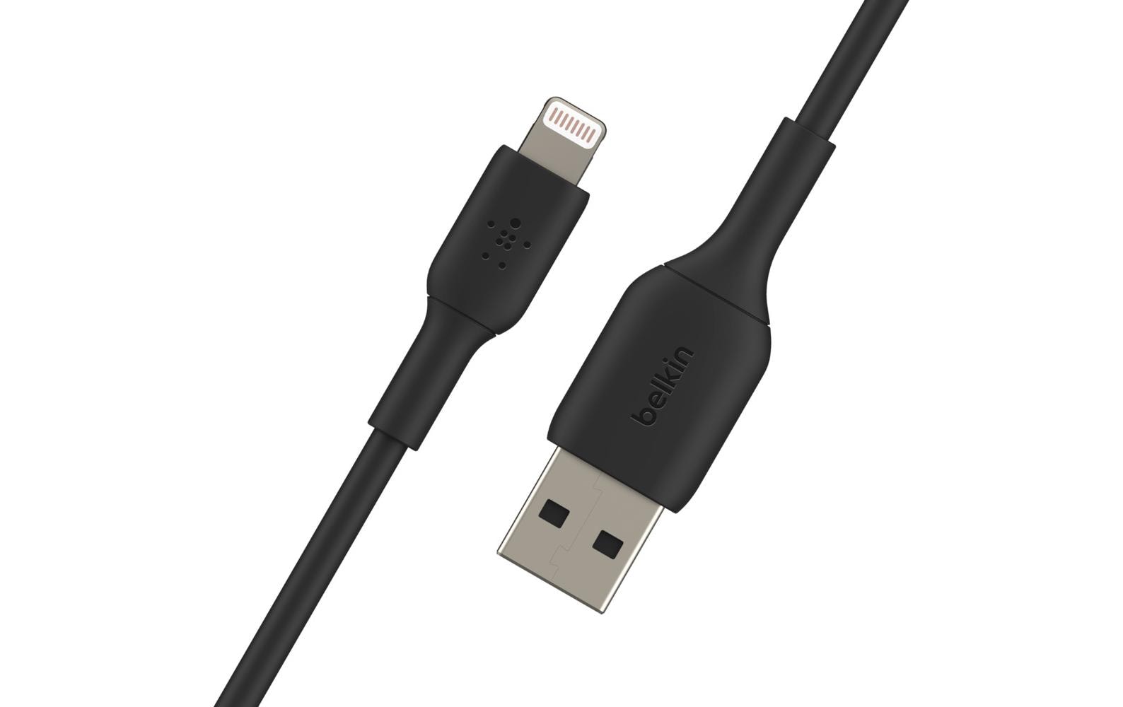 Belkin Lightning Kabel, 2 m, Schwarz, PVC, MFi-zertifiziert