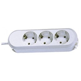 Bachmann SMART – Steckdosenleiste, 3× Schuko (Typ F), 1,5 m, Stecker Schutzkontaktwinkelstecker, Weiss