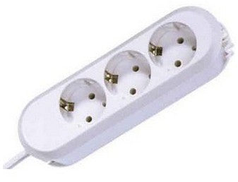 Bachmann SMART – Steckdosenleiste, 3× Schuko (Typ F), 5 m, Stecker mit Schutzkontakt (Typ E/F), mit Berührungsschutz