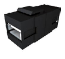 Bachmann USB-Adapter USB-A auf USB-A – USB 3.2 Gen 1 (5 Gbit/s) – Keystone-Modul – Schwarz