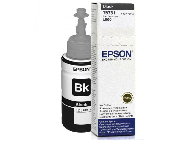 Epson T6731 Foto-Schwarz Tintenpatrone (Original) – 70 ml – für L800