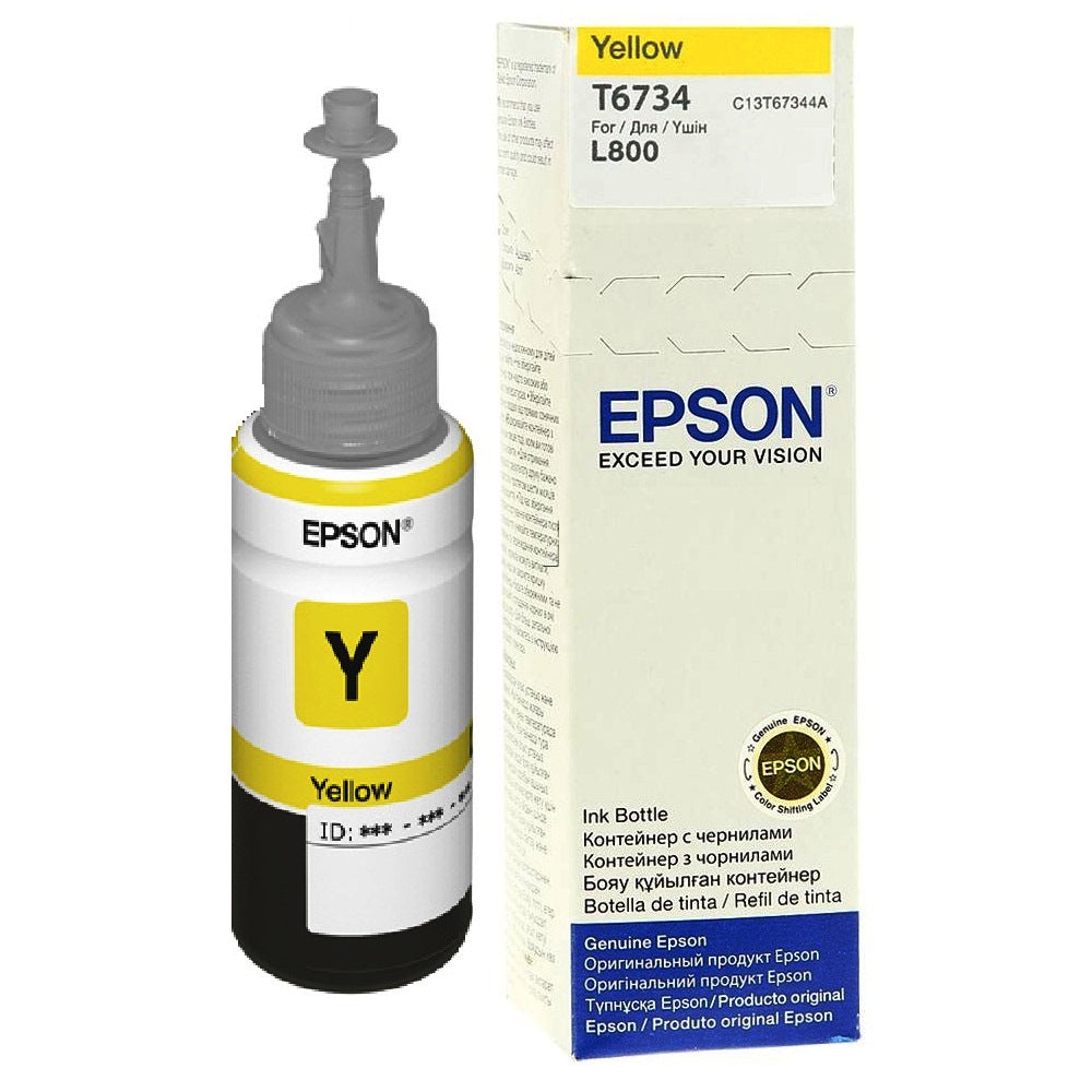 Epson T6734 Gelbe Tintenpatrone (Original) – 70 ml – für L800