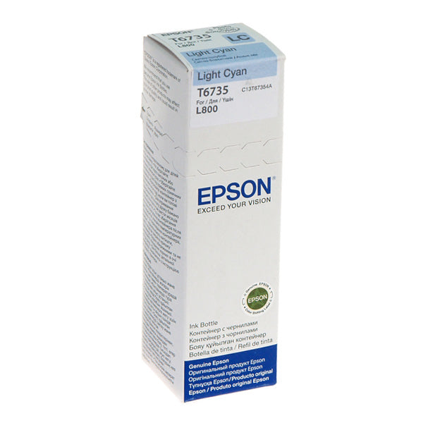 Epson T6735 Cyan Tintenpatrone (Original) – 70 ml – für Epson L800