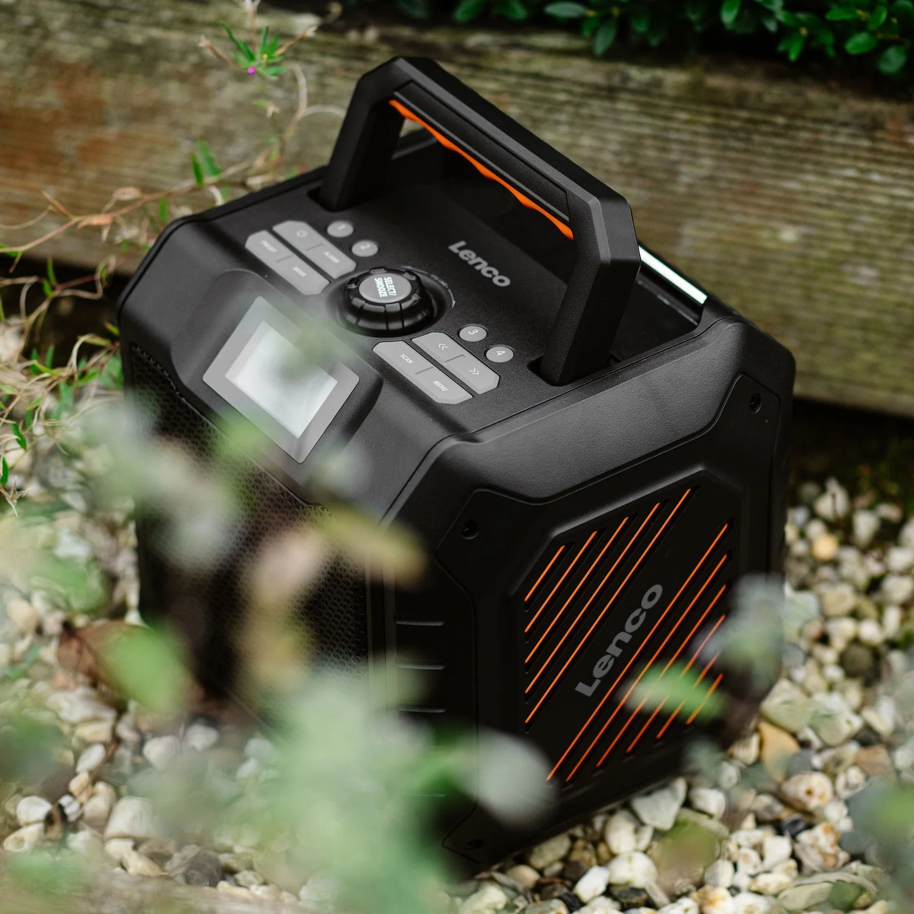 Lenco ODR-160GY – Baustellenradio DAB+/UKW, Bluetooth, IPX5, 20 h Akku – Schwarz