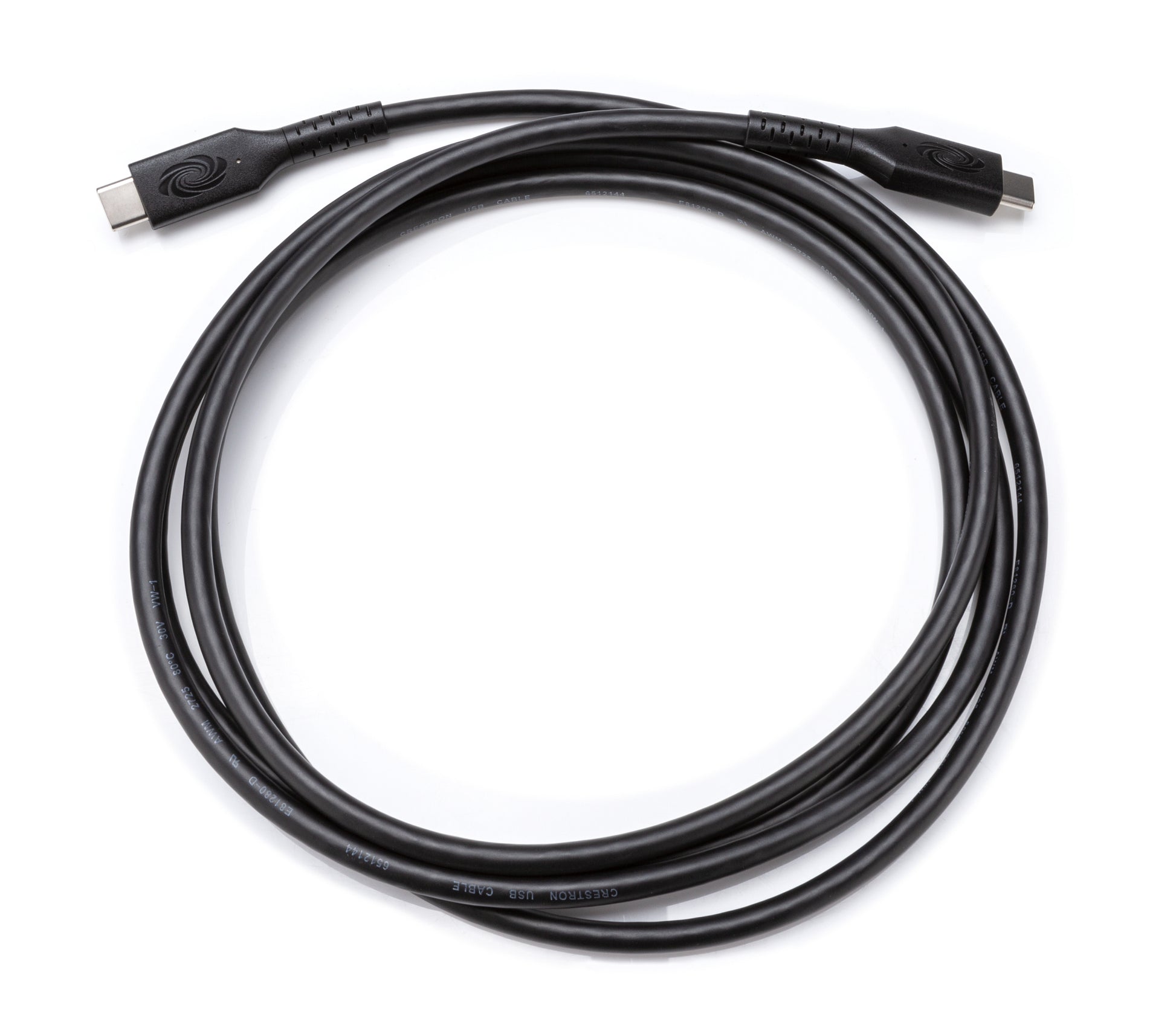 Crestron USB-C auf USB-C Kabel – USB 3.2 Gen 1 (5 Gbit/s) – 1,8 m – PD 100 W – 4K – Schwarz