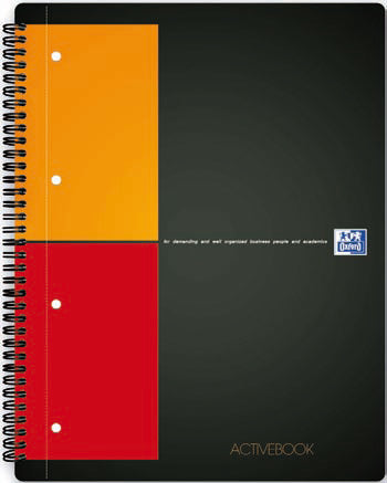 Oxford Collegeblock, Spiralbindung, 80 Blatt, 4-fach gelocht, perforiert, 80 g/m² – Grau, für SCRIBZEE App