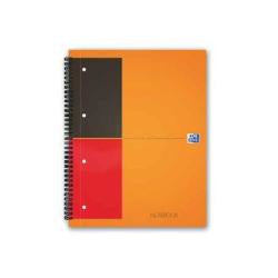 Oxford Collegeblock, Spiralbindung, 80 Blatt, 10-fach gelocht, perforiert, 80 g/m² – Orange, für SCRIBZEE App