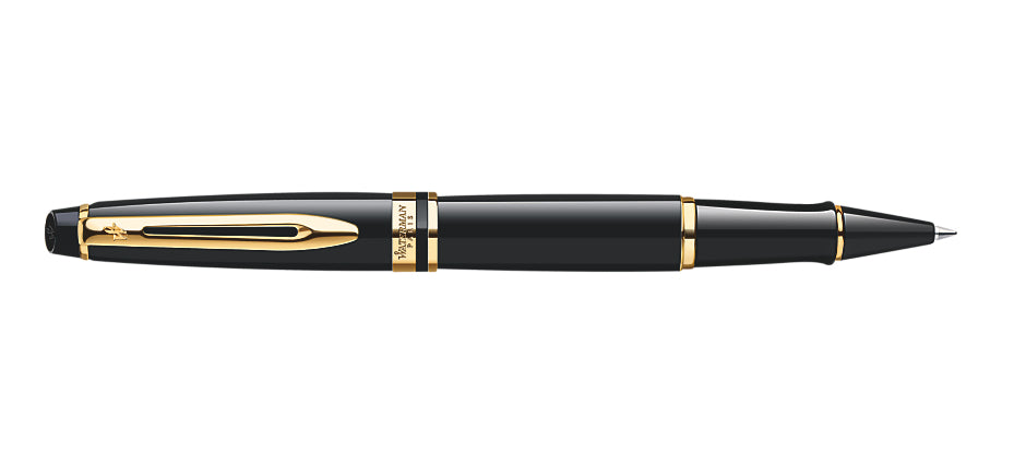 Waterman Expert – Tintenroller, Schwarz, für Rechts- und Linkshänder, 1er