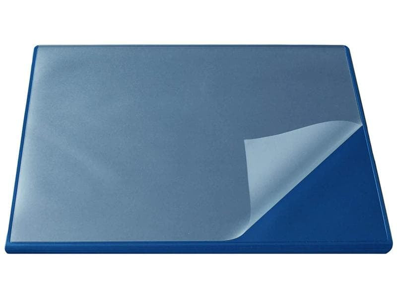 Laufer Läufer – Schreibtischunterlage DURELLA Flexoplan DS – 520 × 650 mm, Schaum, Folie, rutschfest, Blau, 1 Stück