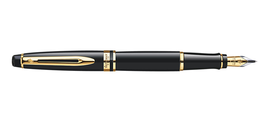 Waterman Expert Black G.C. – Federspitze M – für Rechts- & Linkshänder – schwarz, blau