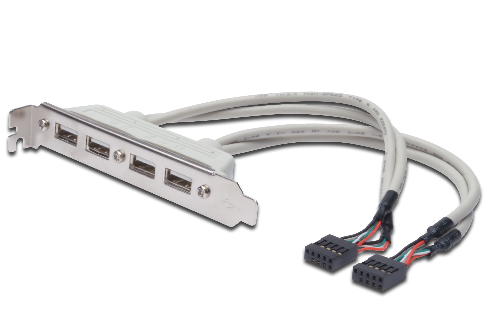 Digitus USB-A auf 10-Pin IDC Kabel – 4× USB-A, 2× 10-Pin IDC