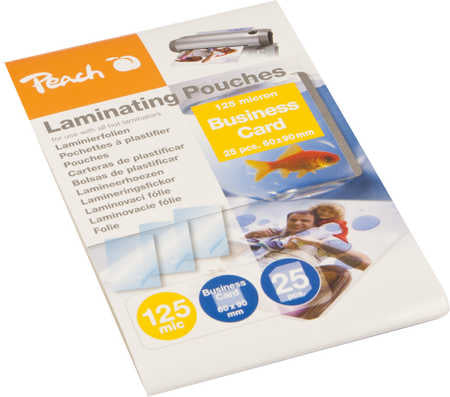 Peach PPR525-08 Laminierfolien 60 × 90 mm – 125 µm, glänzend, 25 Stück
