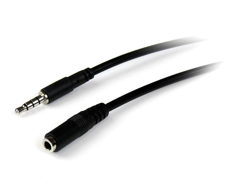 StarTech.com 3,5-mm-Klinken-Verlängerung – Stecker zu Buchse – 1 m, 4-polig (TRRS)
