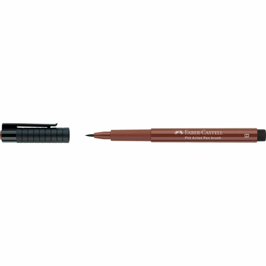Faber-Castell Pitt Artist Pen Brush – Pinselspitze, 2,5 mm, pigmentiert, wasserfest, Caput Mortuum