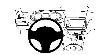 Brodit ProClip 854764 – Auto-Halterung (passiv) – für Peugeot 2008/208 2014–2018 – Schwarz