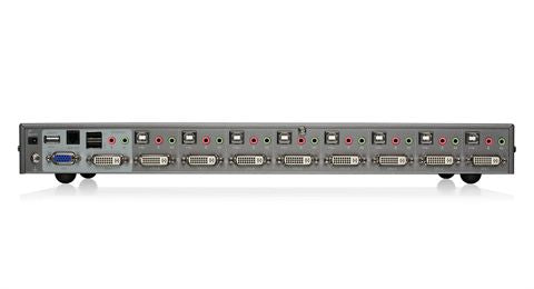 Iogear GCS1108KIT2 – 8-Port DVI-I KVM-Switch – 1920 × 1200, Audio