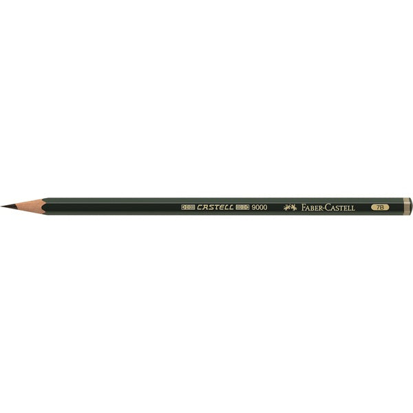 Faber-Castell CASTELL 9000 Bleistift 7B, sechseckig, grün