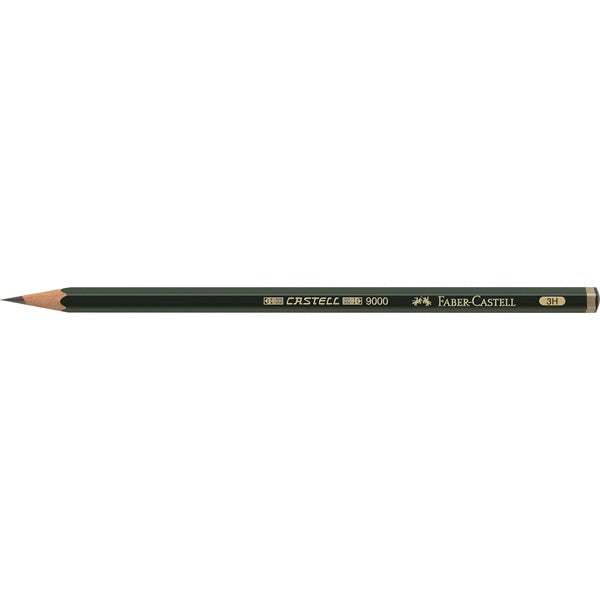 Faber-Castell CASTELL 9000 Bleistift 3H, sechseckig, grün