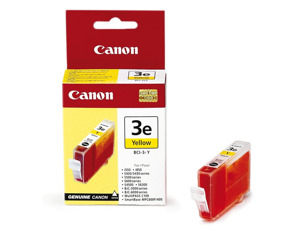 Canon Tintenpatrone BCI-3eY, Gelb – für Tintenstrahldrucker und Multifunktionsgeräte