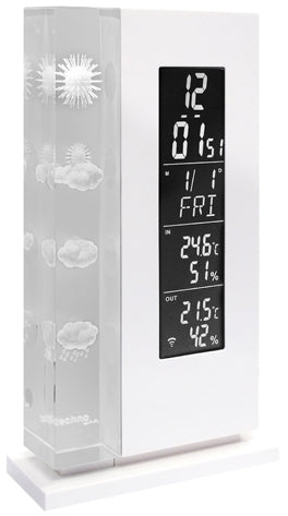 Technoline WS6600 – Wetterstation, innen/aussen, Hygrometer & Thermometer, inkl. Aussensensor – weiss