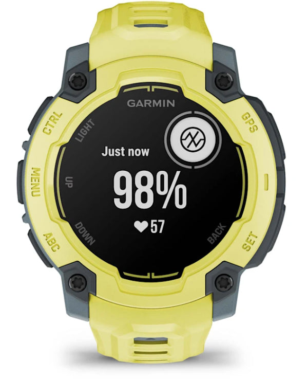 Garmin Instinct E 45 mm GPS – Polymer Limette, Sportarmband, Electric Lime, 100 m, für Android, iPhone