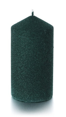 Balthasar Zylinderkerze – Ø 7 × 14 cm – Paraffin, Dunkelgrün, 1 Stück, 48 h