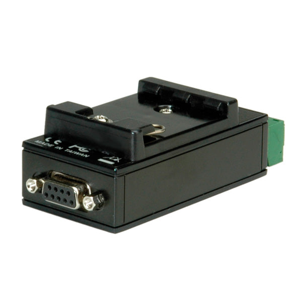 ROLINE RS422/485 zu RS232 Konverter – 115 Kbit/s, DB9 zu Klemmenblock, DIN-Hutschiene, isoliert 3000 VDC