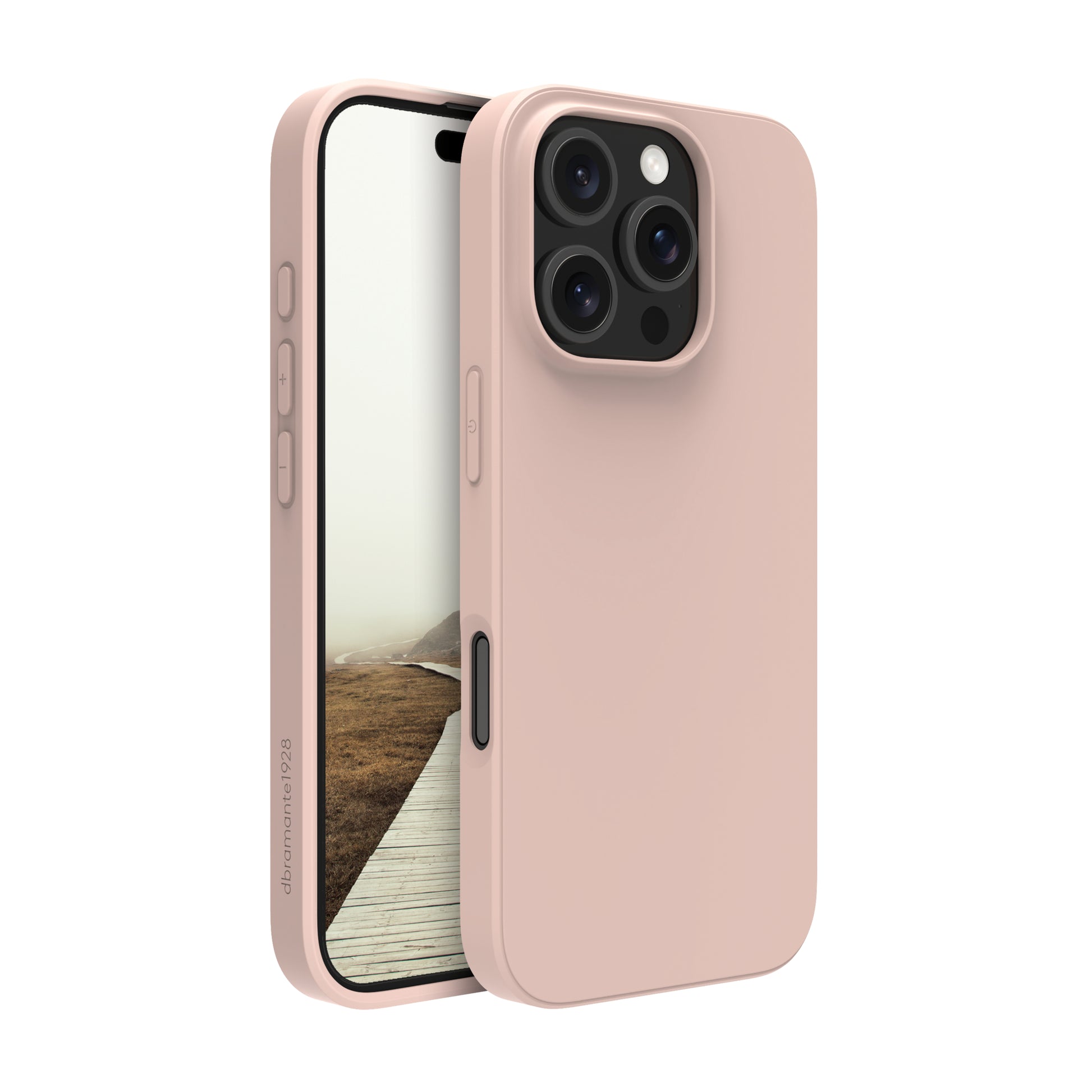 dbramante1928 Greenland Backcover – für Apple iPhone 16 Pro, recycelbarer Kunststoff, Pink Sand
