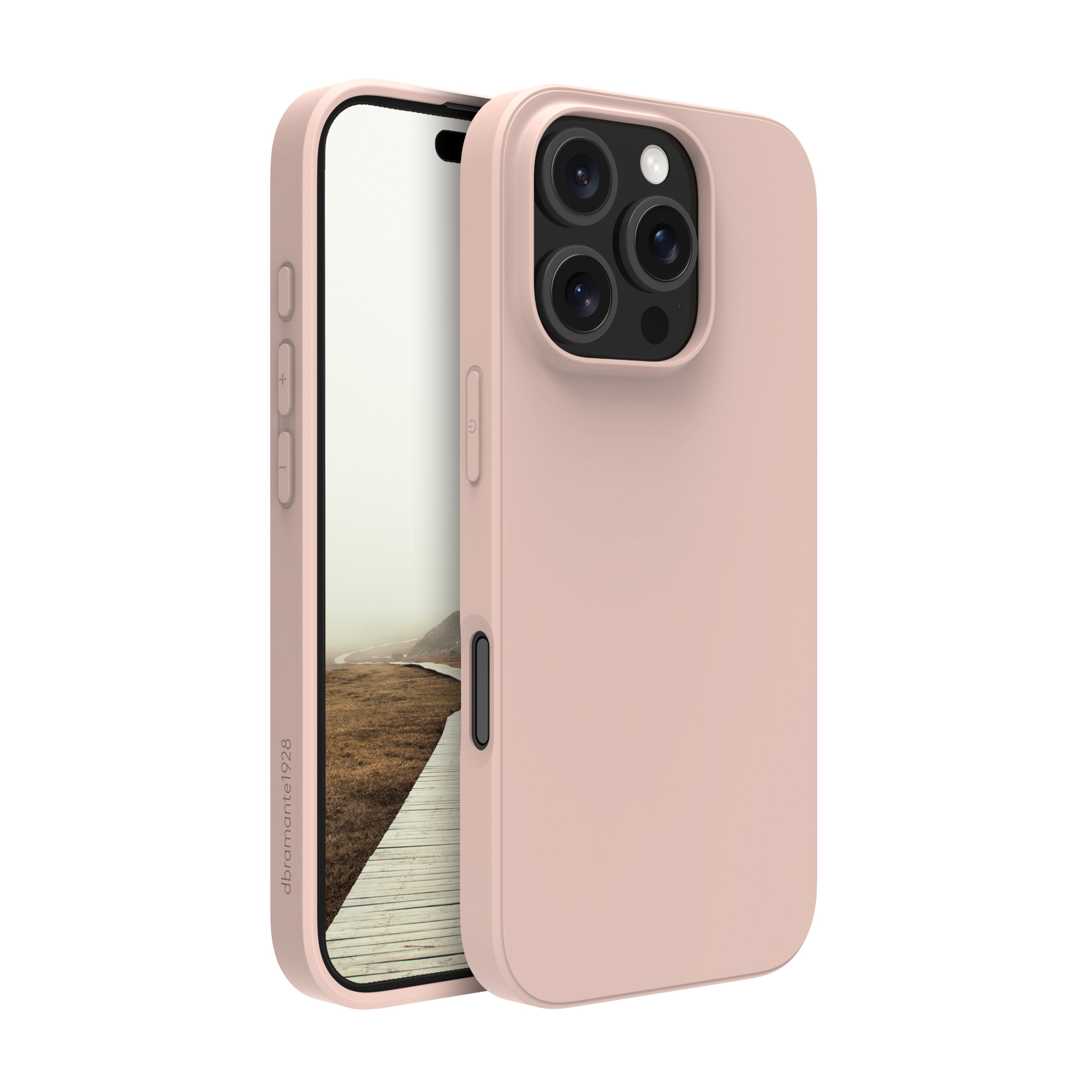 dbramante1928 Greenland Backcover – für Apple iPhone 16 Pro, recycelbarer Kunststoff, Pink Sand