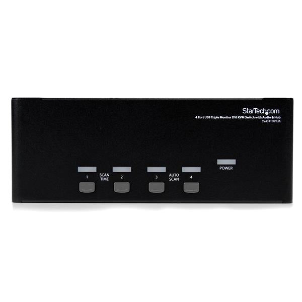 StarTech.com 4-Port DVI KVM-Switch – 1920 × 1200, USB 2.0-Hub, Audio