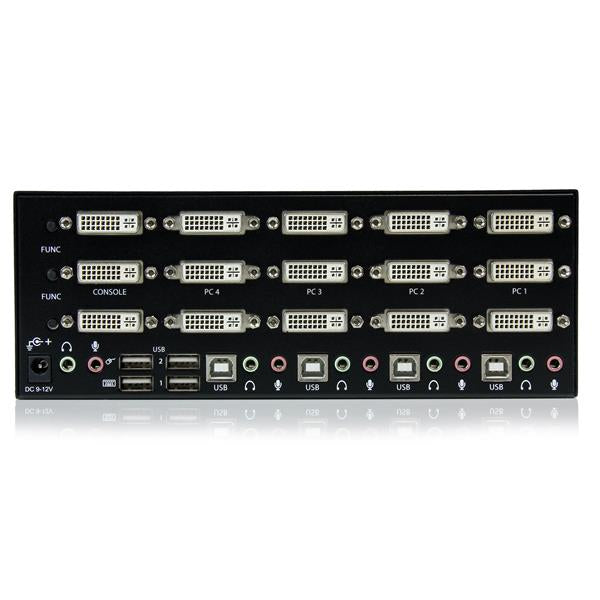 StarTech.com 4-Port DVI KVM-Switch – 1920 × 1200, USB 2.0-Hub, Audio