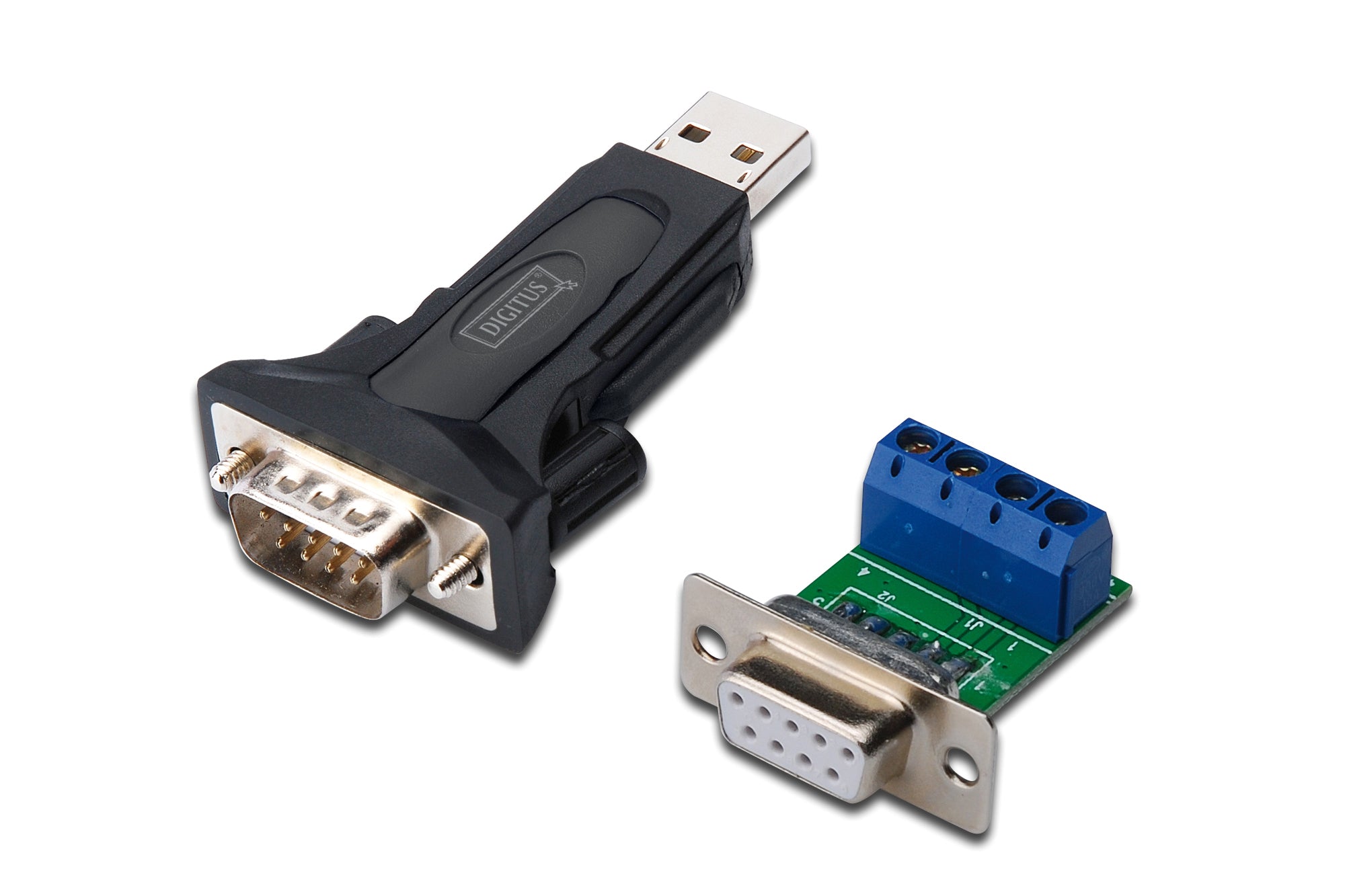 Digitus USB 2.0 (Stecker) auf RS-485 (Stecker) Adapter, 80 cm, für Windows/Mac/Linux