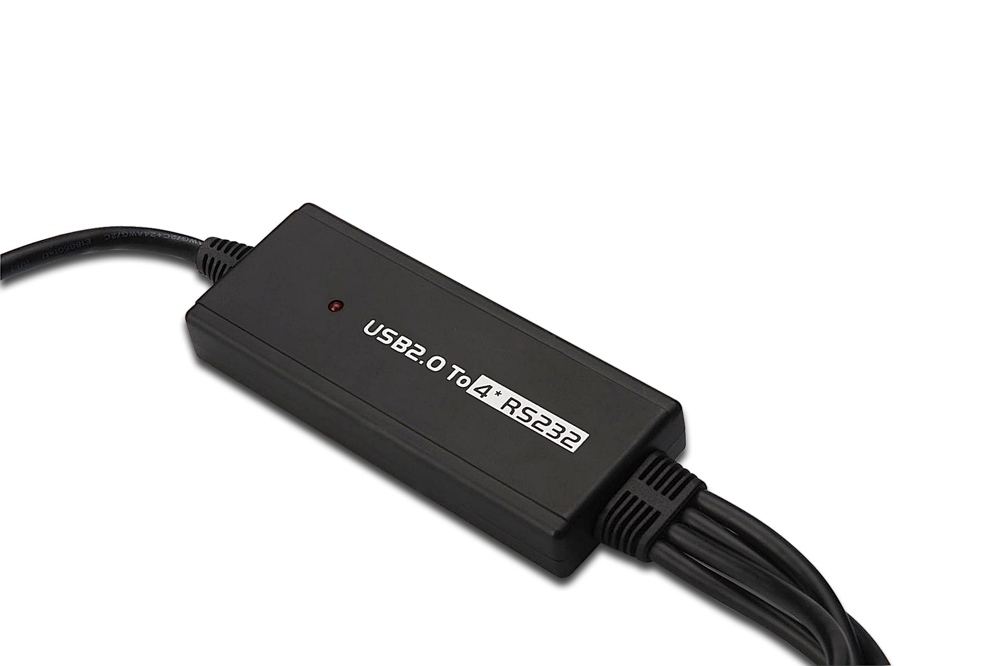 Digitus USB-A zu 4× RS-232 (DB-9) Kabel – USB 2.0, 1,5 m, Schwarz