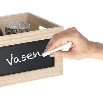 Zeller Present Aufbewahrungsbox (ohne Deckel) – Holz – Natur – mit Griff – 280 × 150 × 200 mm