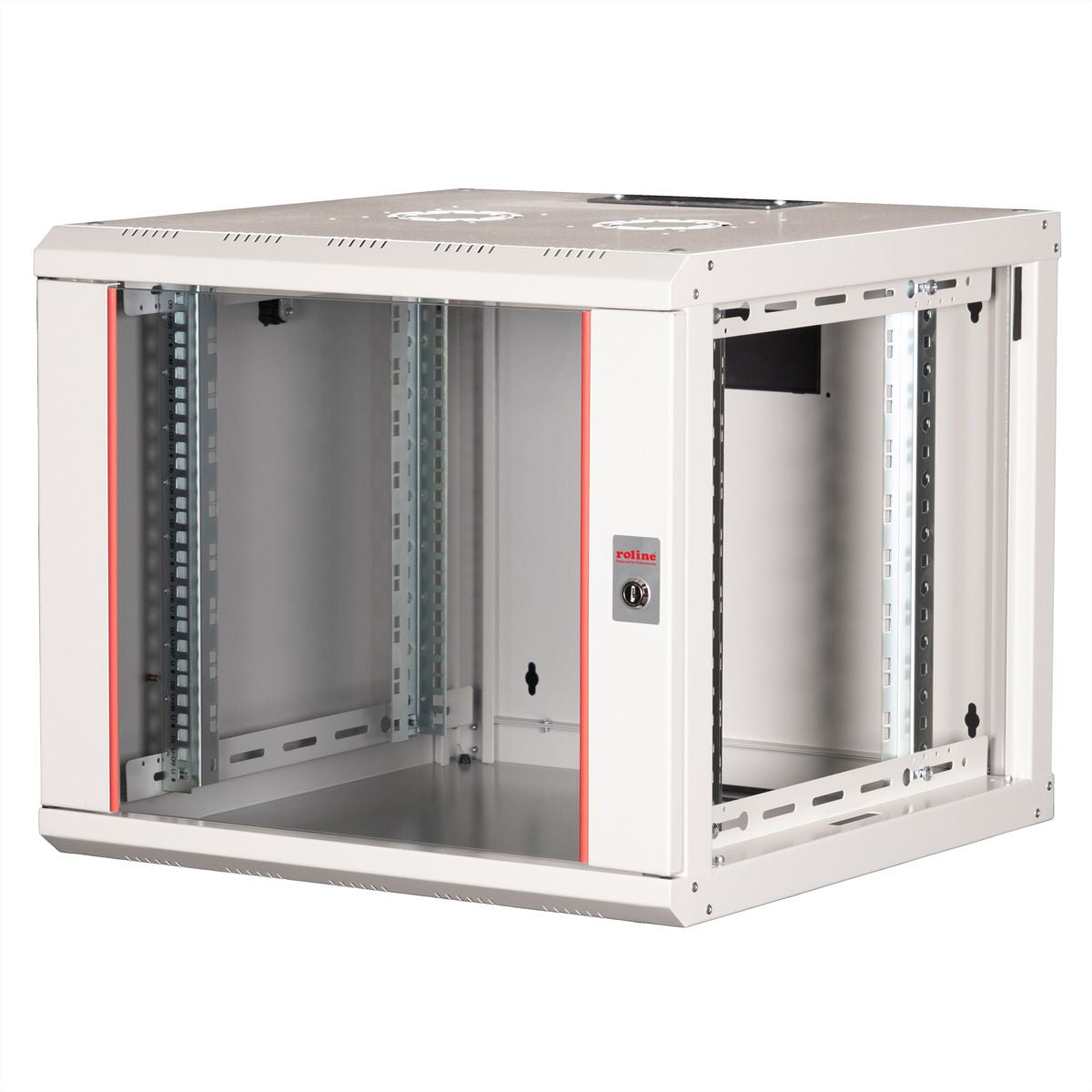 ROLINE Pro – 19" Wandverteiler 9U, IP20, abschliessbar, 600 × 600 × 505 mm, lichtgrau, Stahl