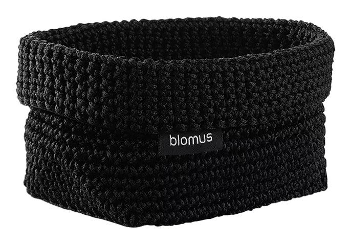 Blomus TELA M Aufbewahrungskorb – Polyester – Schwarz – 150 × 80 × 100 mm