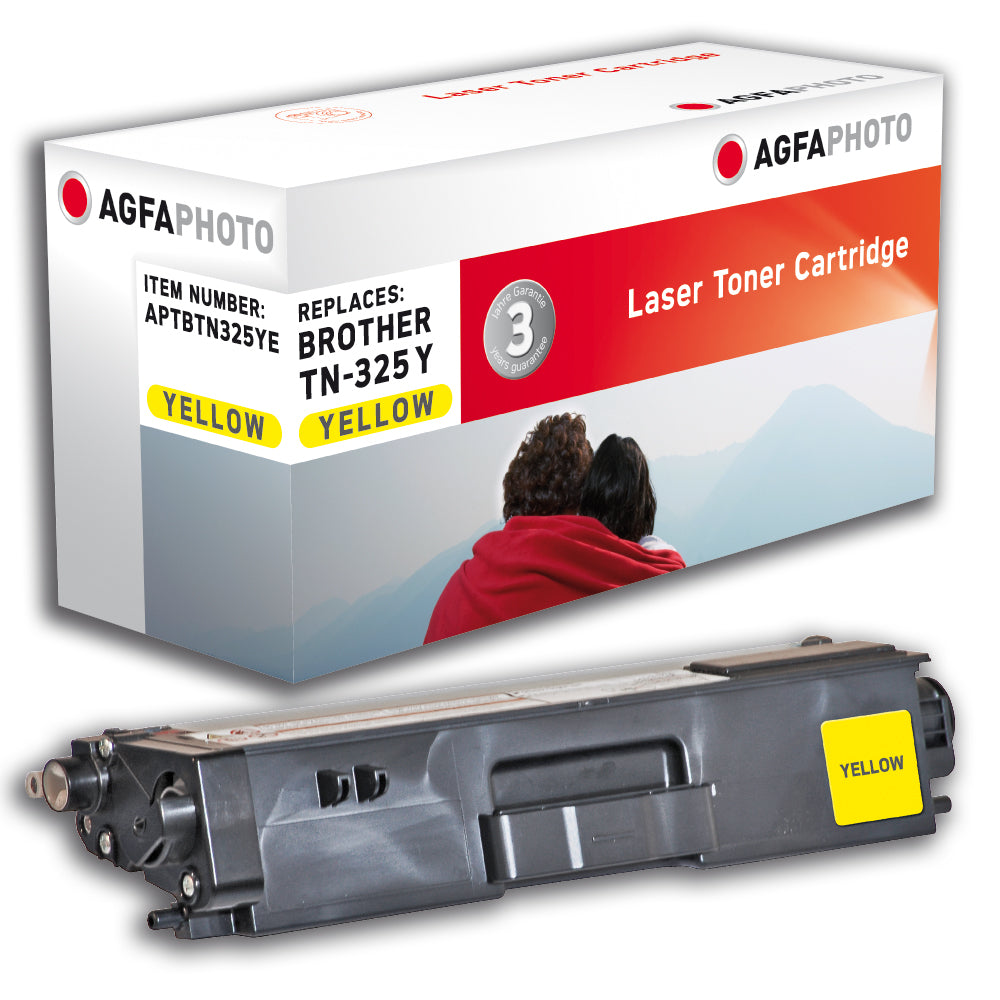 AgfaPhoto Toner TN-325Y – gelb, 3500 Seiten – für Brother HL-4140CN/HL-4150CDN/HL-4570CDW und andere