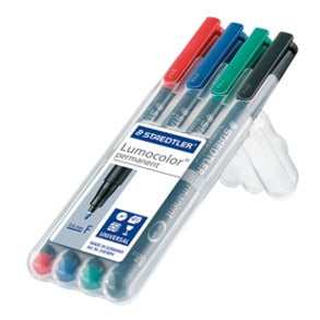 Staedtler Permanent Marker – rot, blau, grün, schwarz, 4er Set