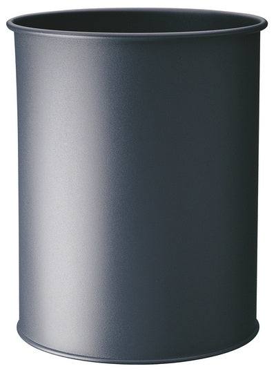 Durable Papierkorb – 15 l – Metall, Silber – Ø 260 × H 315 mm