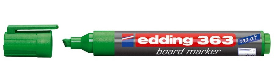 Edding 363 Whiteboard-Marker – Keilspitze 1–5 mm, Grün, nachfüllbar, geruchsarm – für Whiteboards