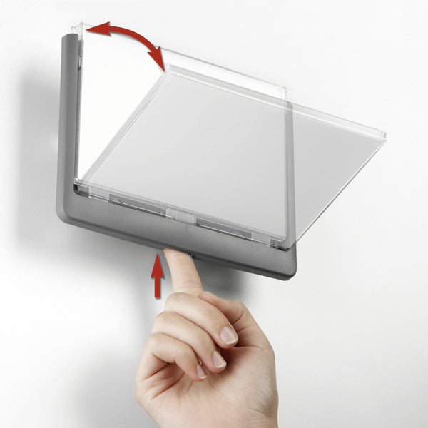 Durable Click Sign Türschild – 149 × 105,5 mm – Kunststoff – Grau