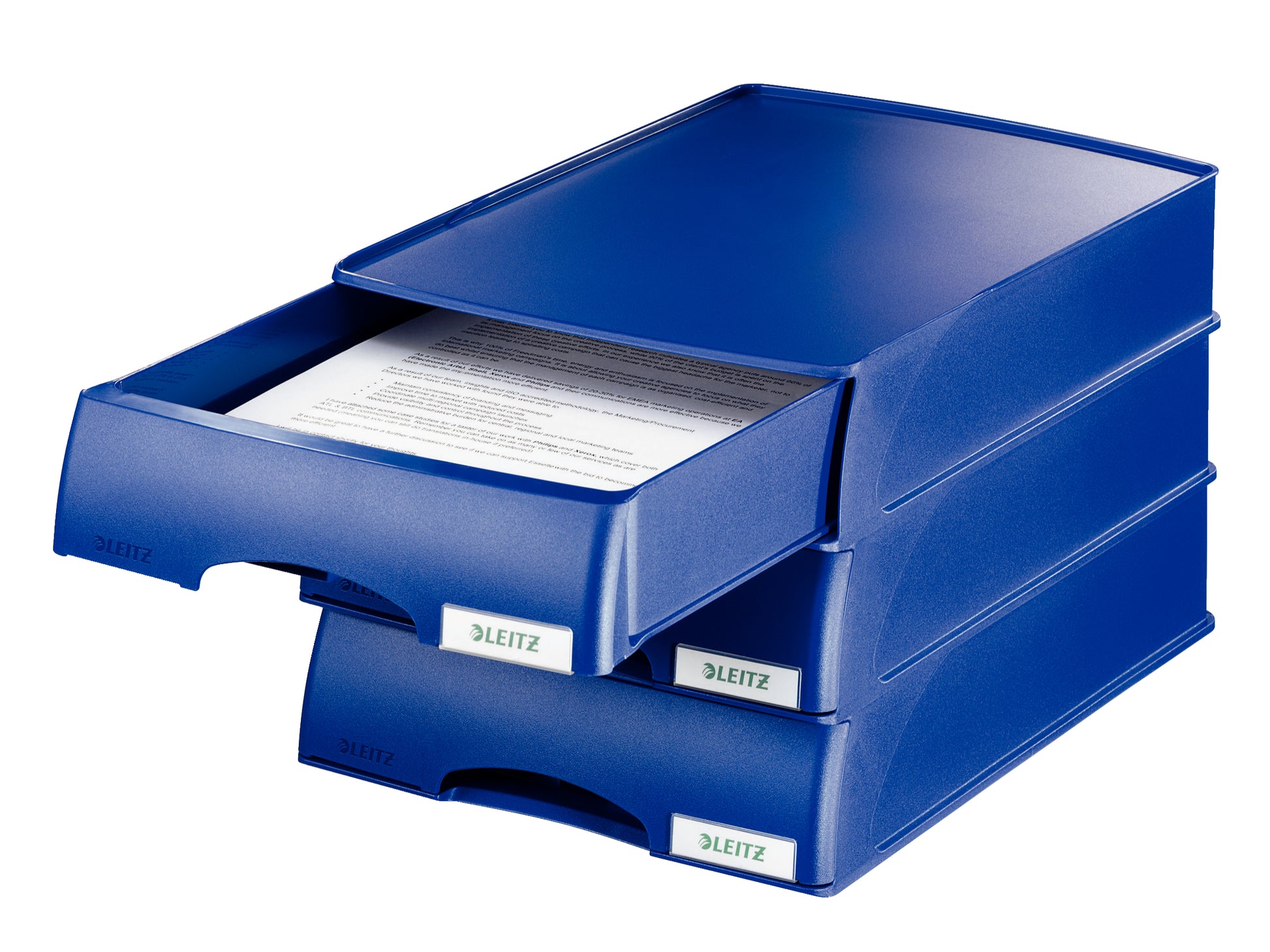 Leitz Plus Briefkorb-Schublade – A4, Blau