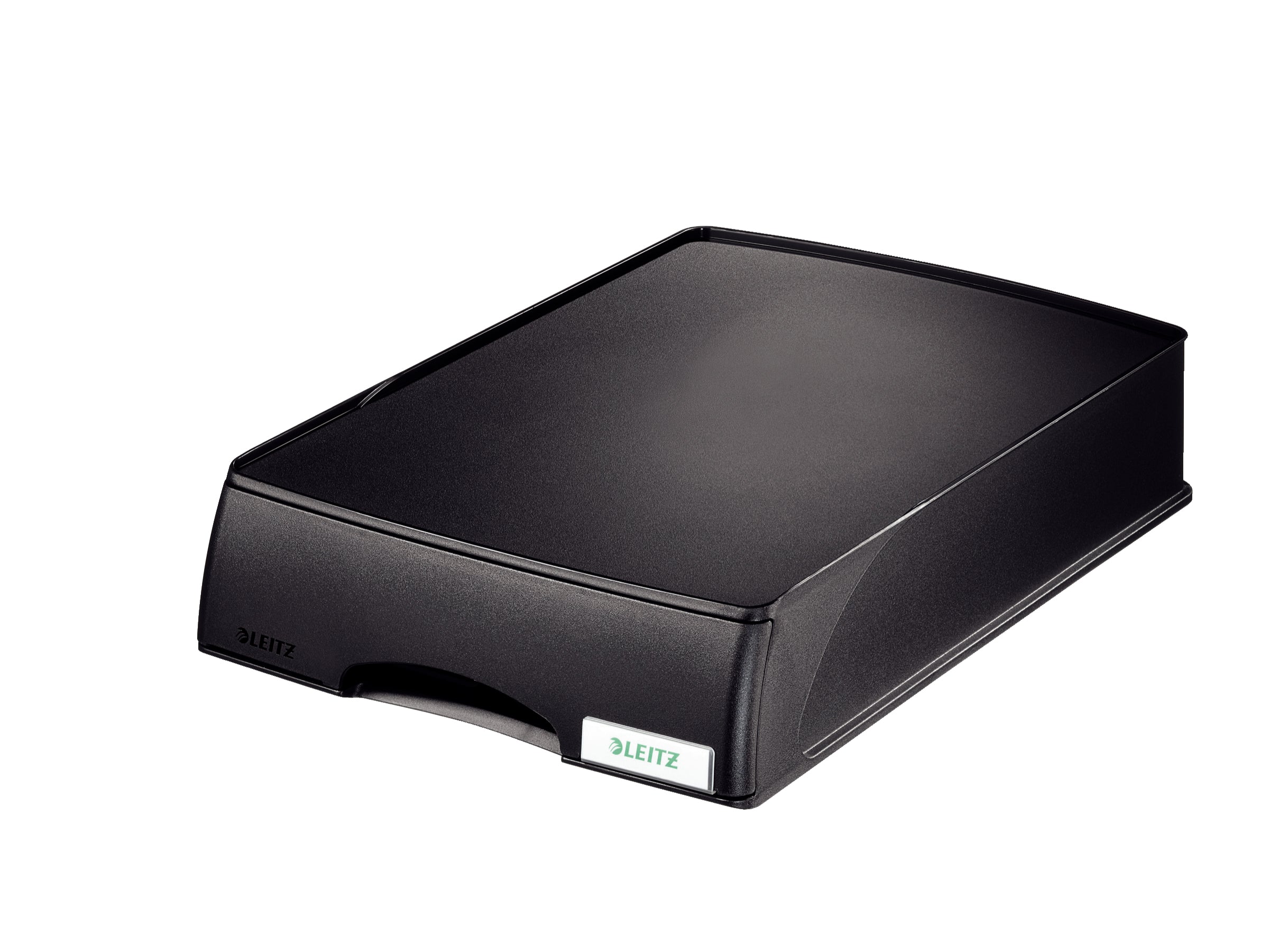 Leitz Plus – Briefkorb für A4, Polystyrol (PS), schwarz, 255 × 70 × 376 mm