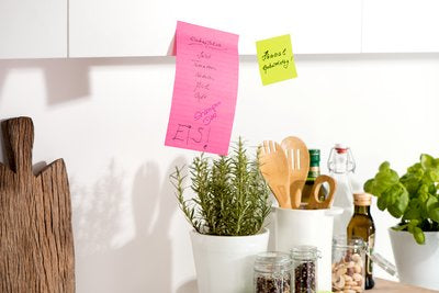 Post-it Haftnotizen – 102×152 mm – Neongelb, 75 Blatt, Super Sticky, PEFC