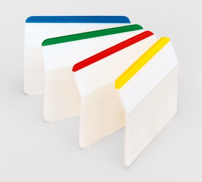 Post-It Index Strong Register – 51 × 38 mm, 6-teilig, Kunststoff, farbig, unbedruckt, extra stark
