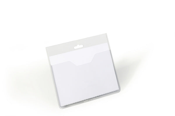 Durable Namensschild – 90 × 60 mm, Kunststoff, Transparent – 20 Stück
