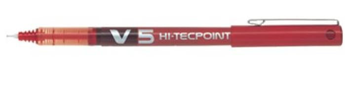 Pilot Hi-Tecpoint V5 – Tintenroller, mit Kappe, 0,3 mm, Rot