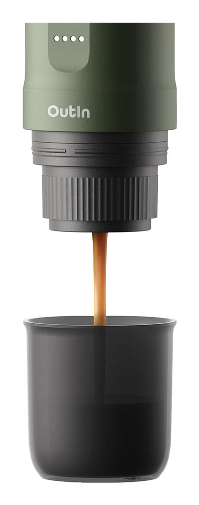 Outin Nano Kapselmaschine – für Nespresso und andere, 0,1 l, grün
