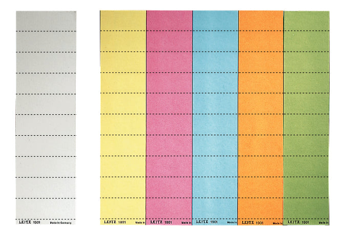 Leitz Einsteckrückenschilder – rechteckig 60 × 21 mm, weiss, für ALPHA und BETA Hängeregistratur