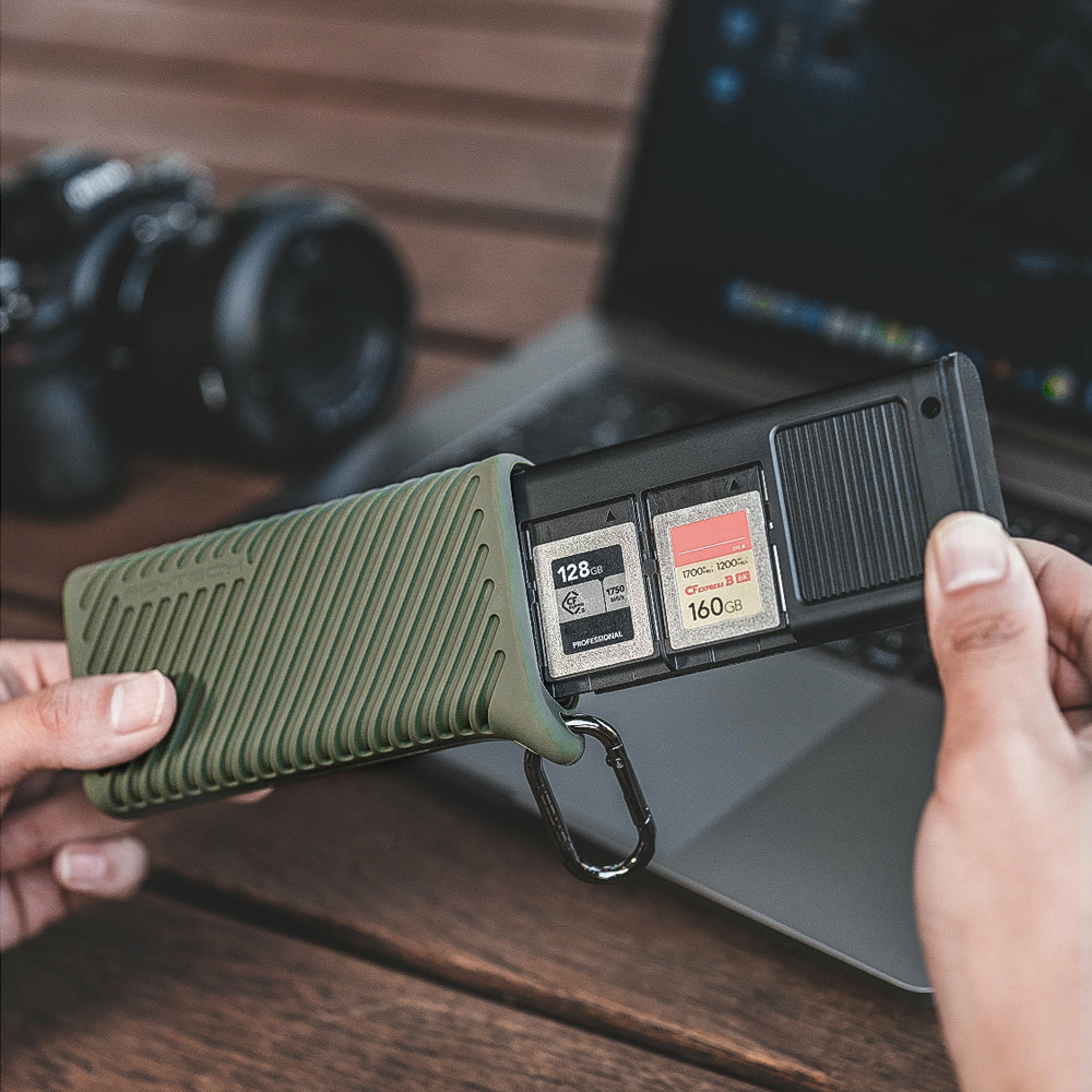 PGYTECH P-GM-168 Kartenleser – CFexpress Typ A, SD, microSD – USB-A – für Kameras, Smartphones, Drohnen und mehr